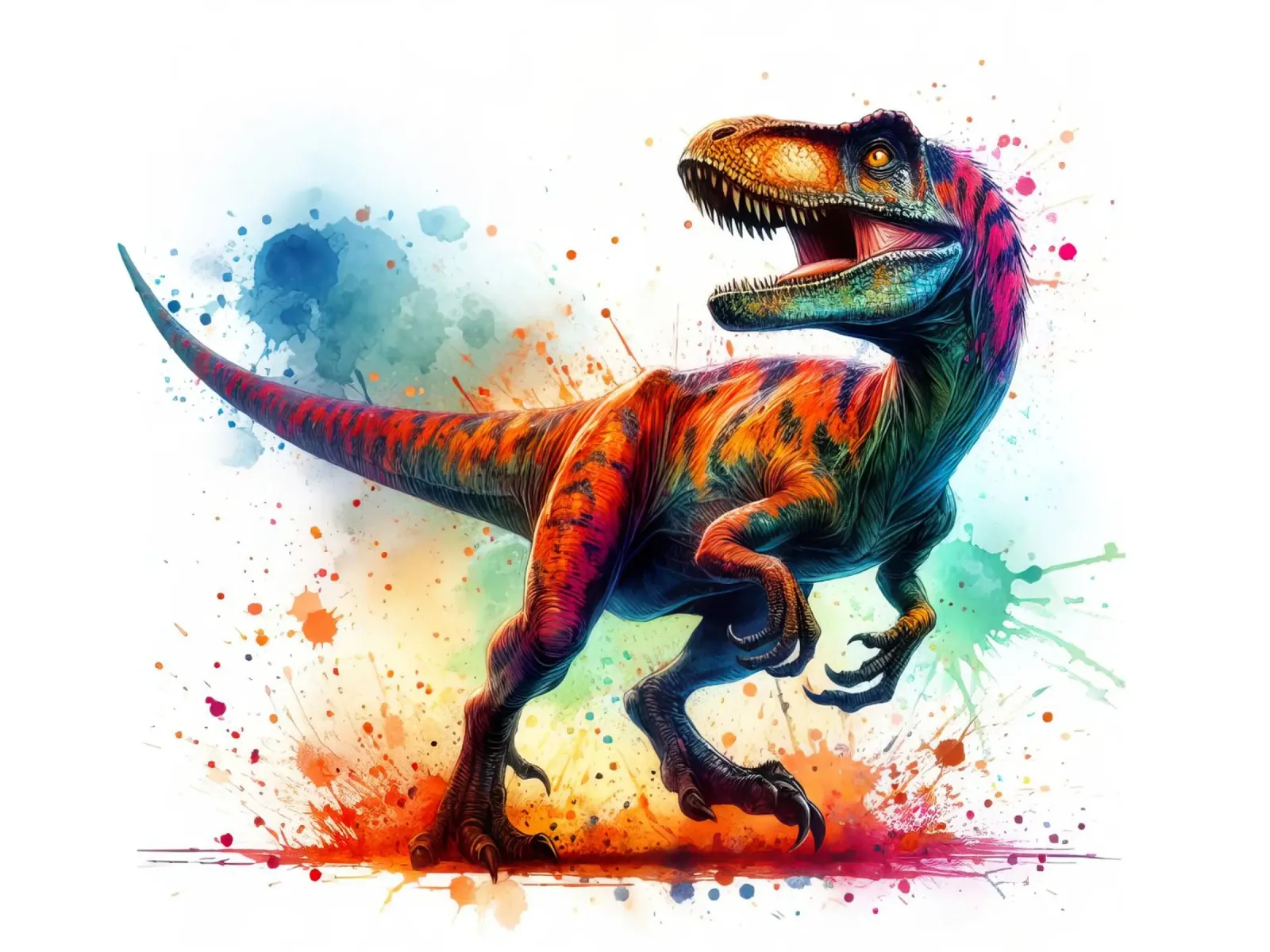 Dinosauro ad acquerello pellicola backlit da 🎁 ARTVI-SHOP