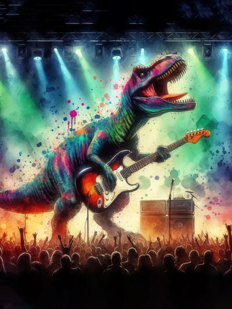 Dinosauro in concerto pellicola backlit da 🎁 ARTVI-SHOP
