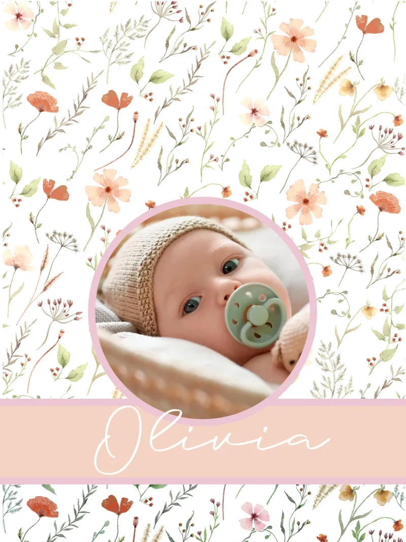 Personalized Wildflower Dreams – Floral Art Print for Kids acrylic glass by Patruschka’s Patterns