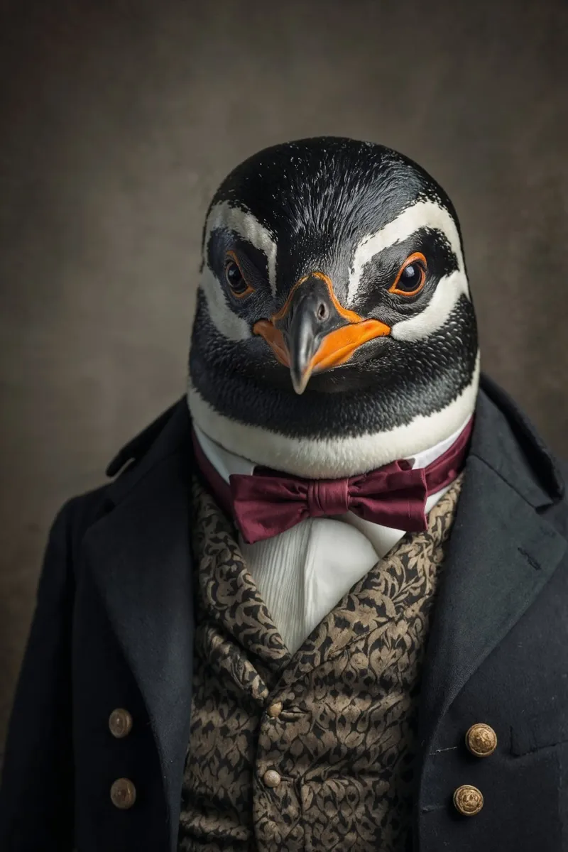 Lord Frostbeak - L'elegante Pinguino Nobile poster con telaio in plastica da Beasts of Nobility
