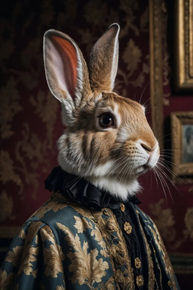 Lord Thumperton Harecroft – The Elegant Rabbit Noble hahnemühle by Beasts of Nobility