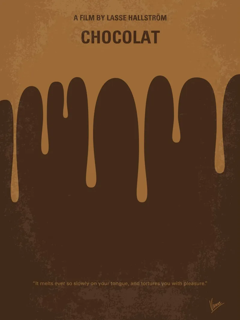 No567 My Chocolat minimal movie poster carta hahnemühle da Chungkong