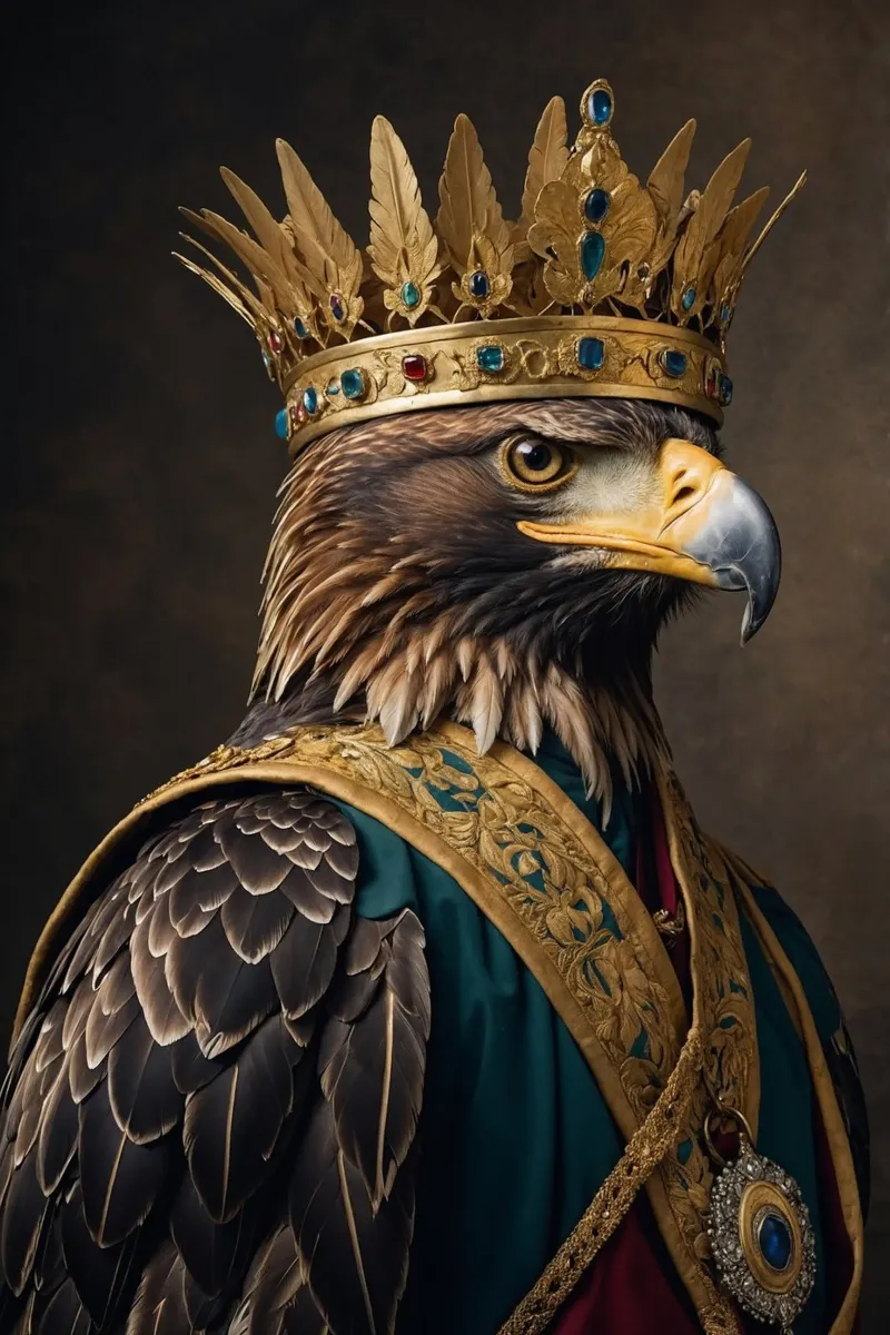 Re Talon - Sovrano dei cieli alluminio dibond da Beasts of Nobility