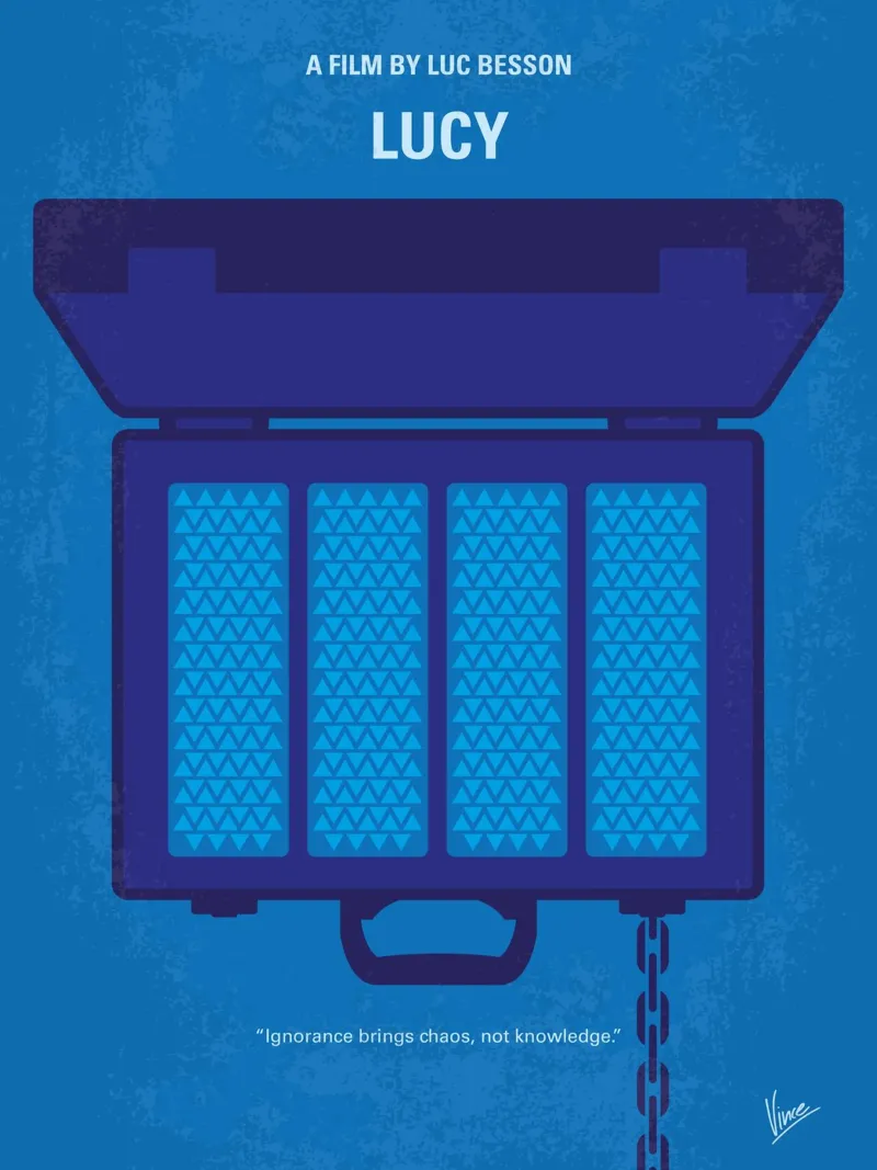 No574 My Lucy minimal movie poster poster con telaio in alluminio da Chungkong