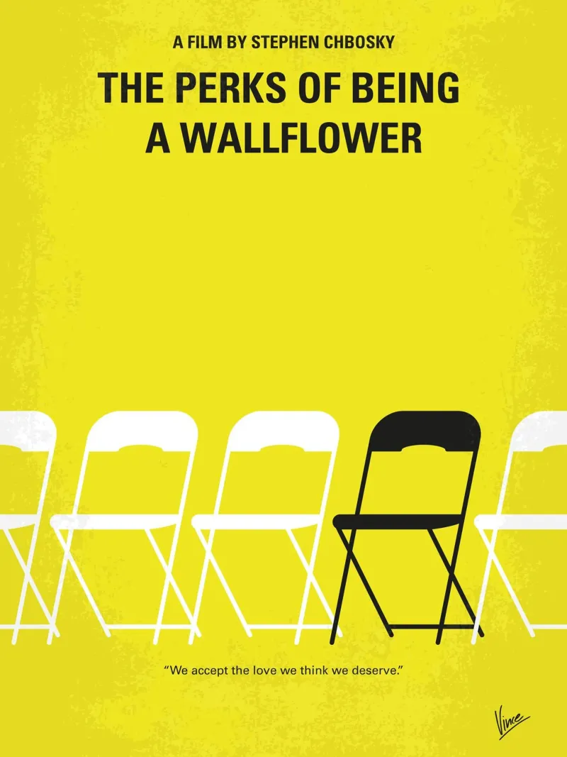 No575 My Perks of Being a Wallflower minimal movie poster tela con Cornice a cassetta da Chungkong