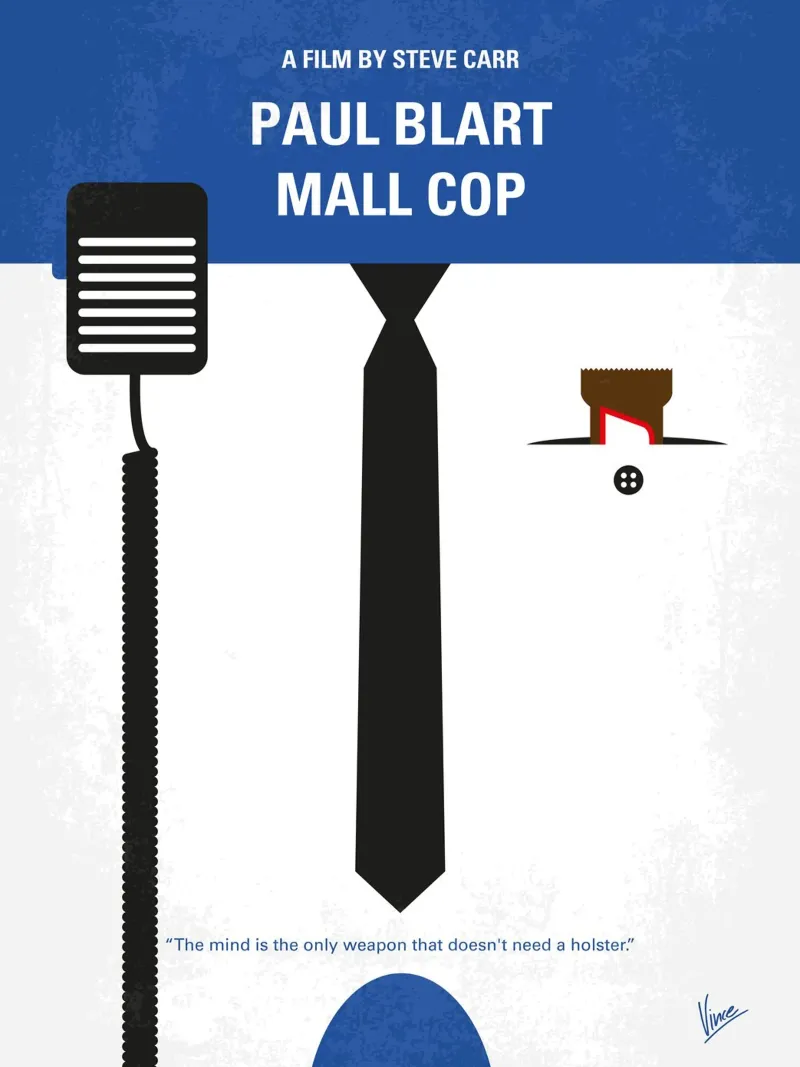 No579 My Paul Blart Mall Cop minimal movie poster poster con telaio in plastica da Chungkong