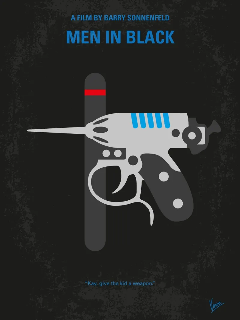 No586 My Men in Black minimal movie poster hahnemühle van Chungkong
