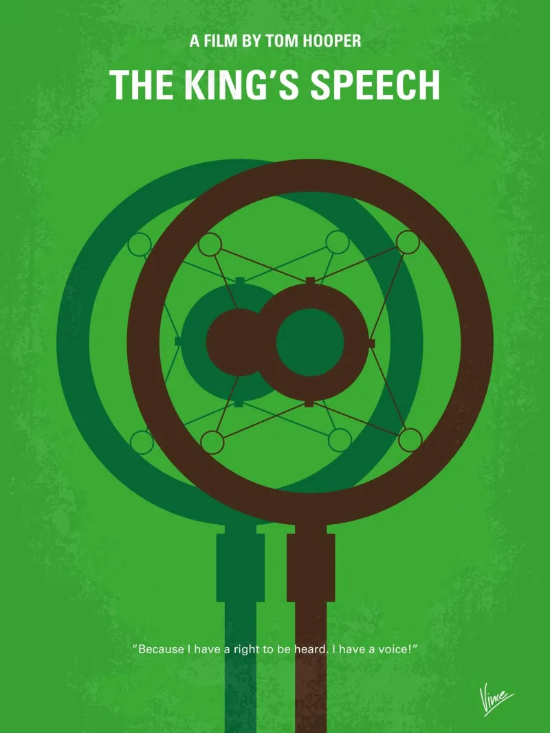 No587 My The Kings Speech minimal movie poster poster con telaio in alluminio da Chungkong