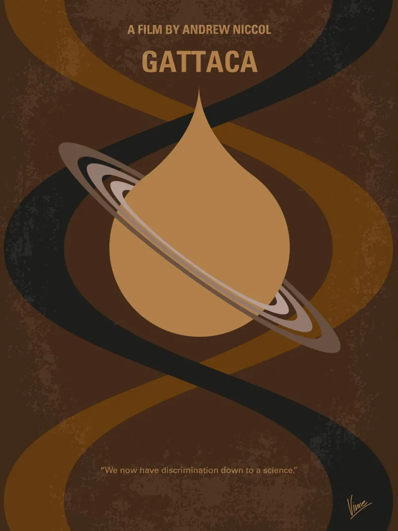 No588 My Gattaca minimal movie poster poster da Chungkong