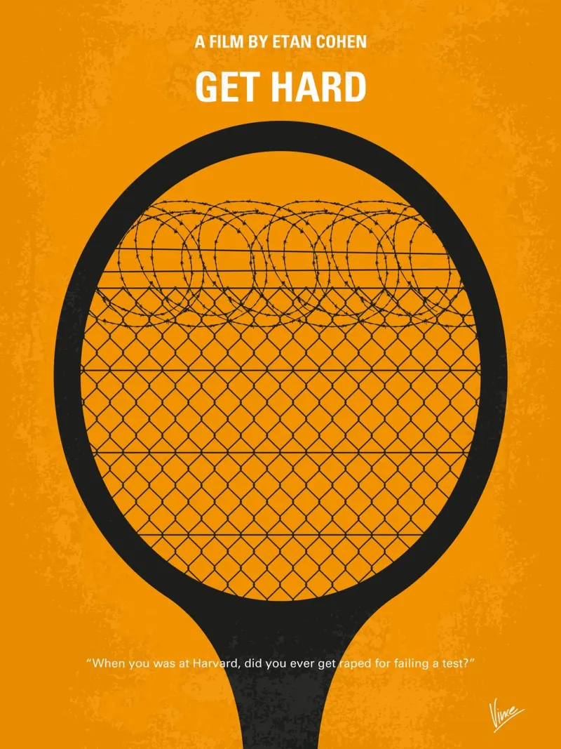 No594 My Get hard minimal movie poster plexiglass da Chungkong
