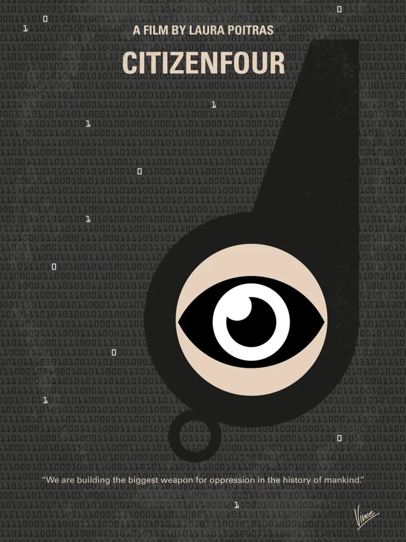 No598 My Citizenfour minimal movie poster acrylic glass by Chungkong