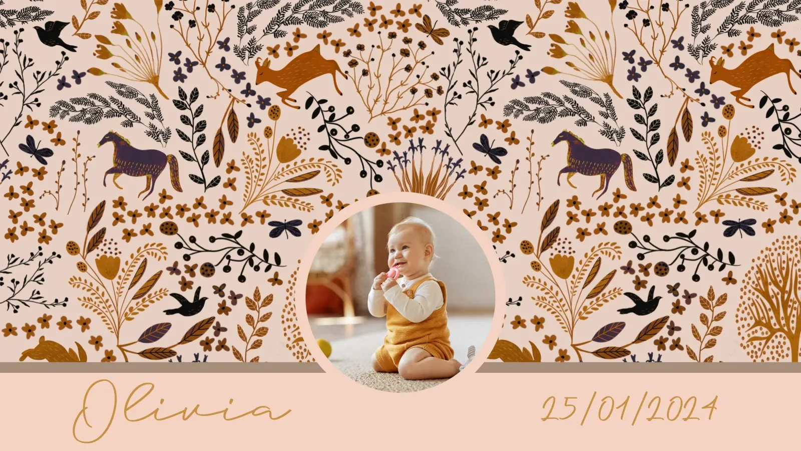 Personalized Boho Woodland Creatures cute baby gift acrylic glass by Patruschka’s Patterns
