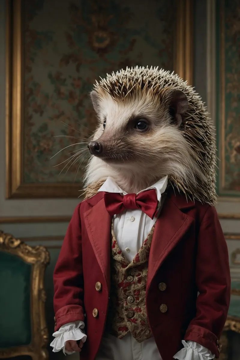 Der Dapper-Igel - Ein Gentleman in Rot Hahnemühle von Beasts of Nobility