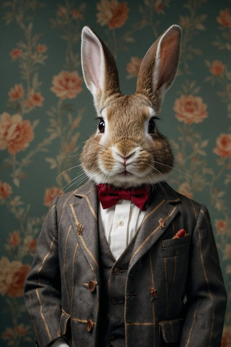 🐇 The Dapper Rabbit 🎩🐰 Step aside, fashionistas! This de poster by Beasts of Nobility