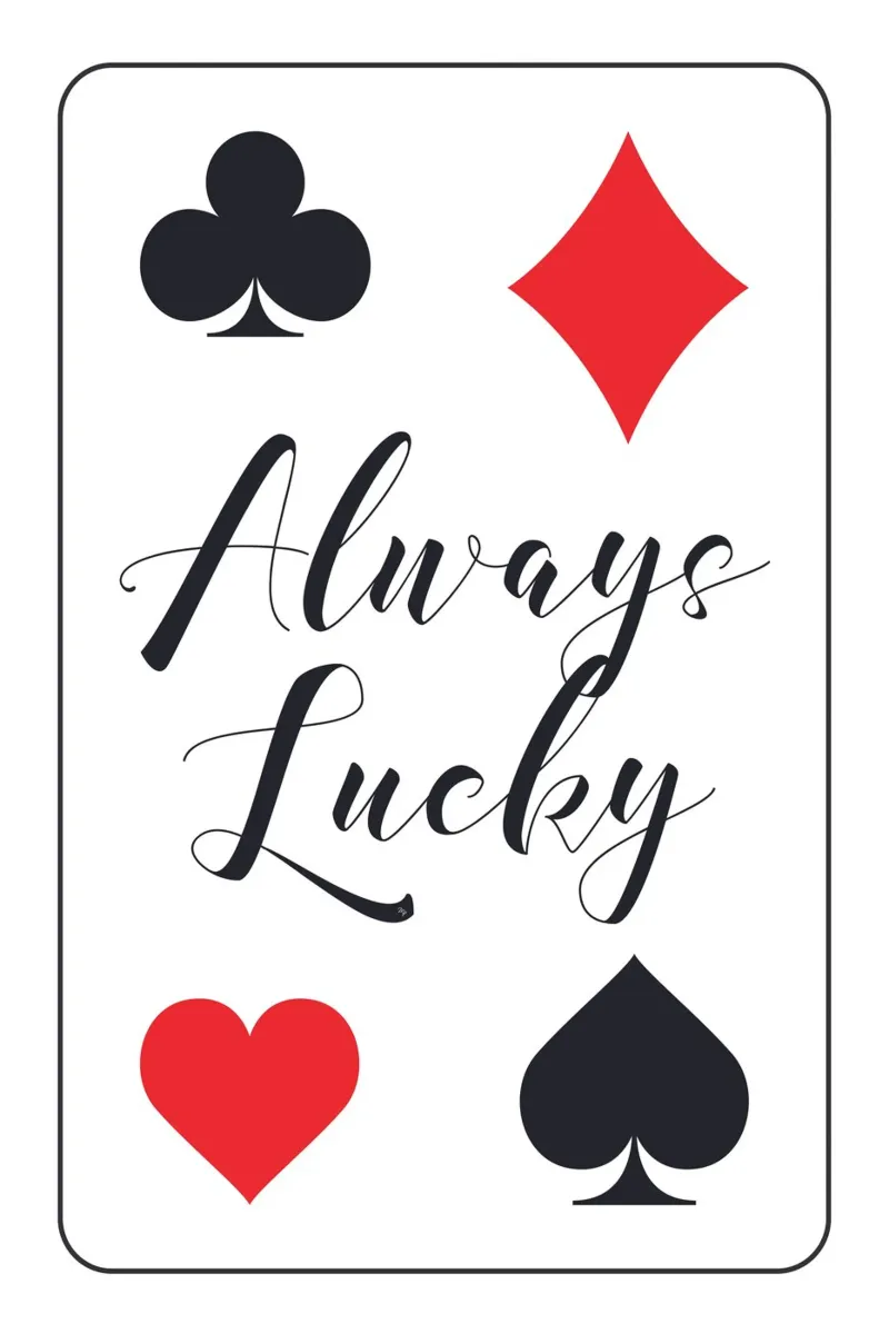 Carta da gioco Always Lucky pellicola backlit da Martina