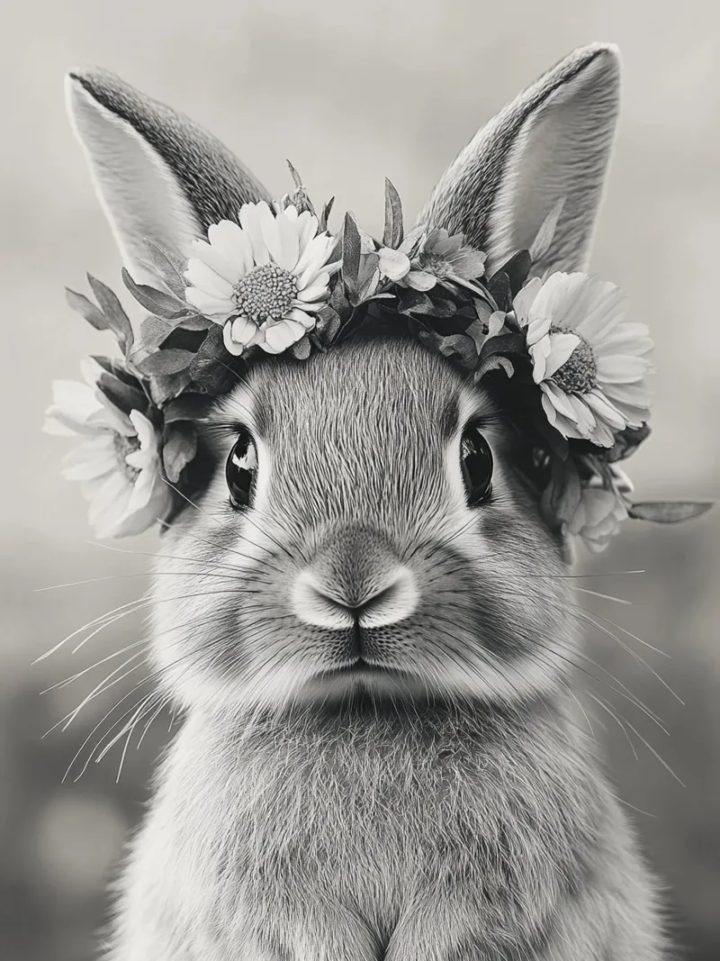 Hase mit Blumenkranz pellicola backlit da theroom