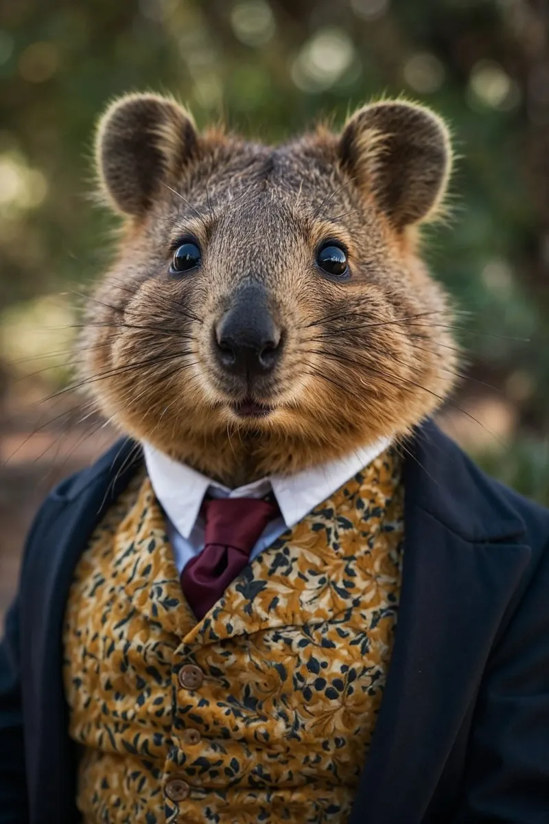 L'affascinante Quokka - Felicità in stile carta hahnemühle da Beasts of Nobility