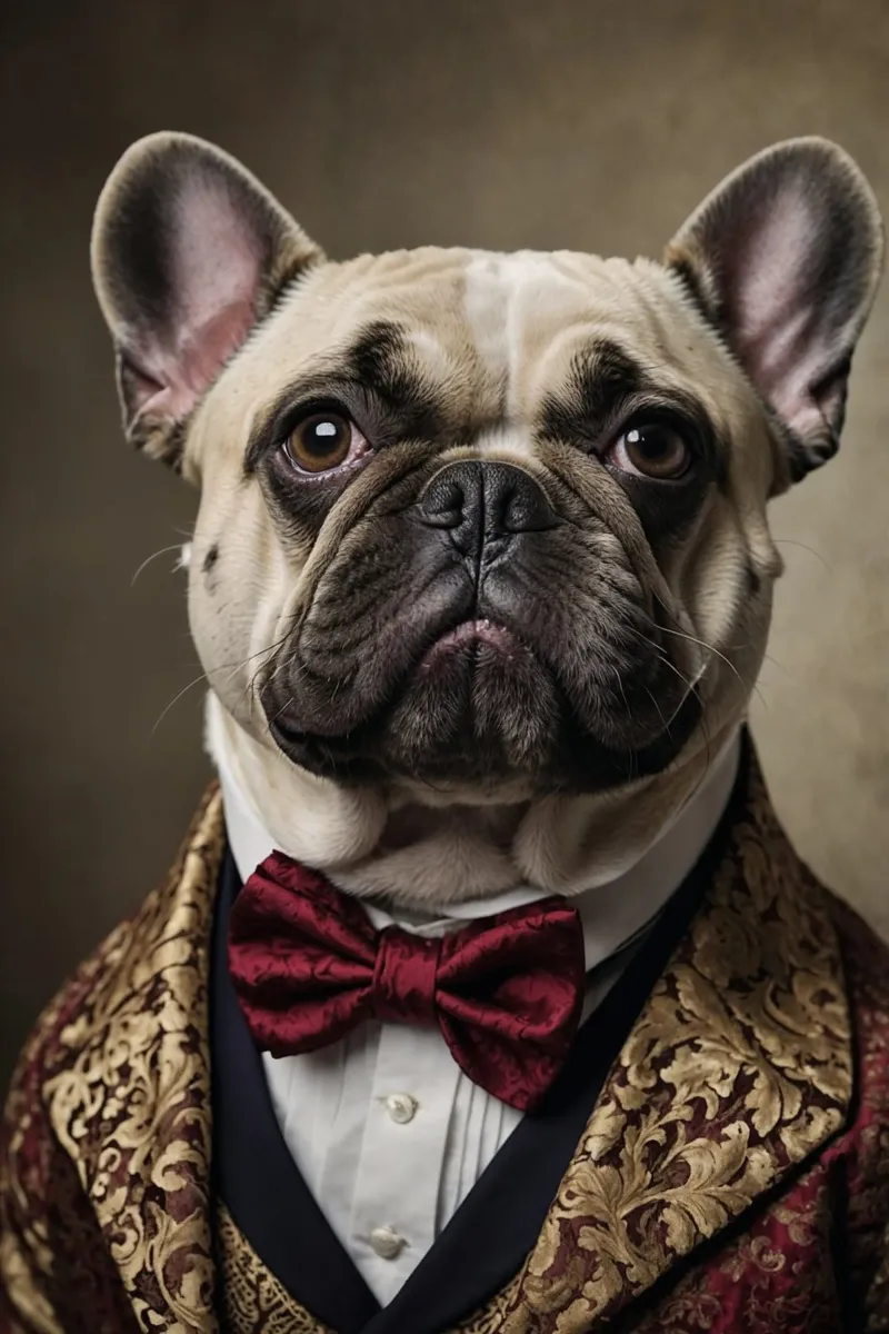 Sir Winston - Il bulldog francese elegante poster con telaio in plastica da Beasts of Nobility