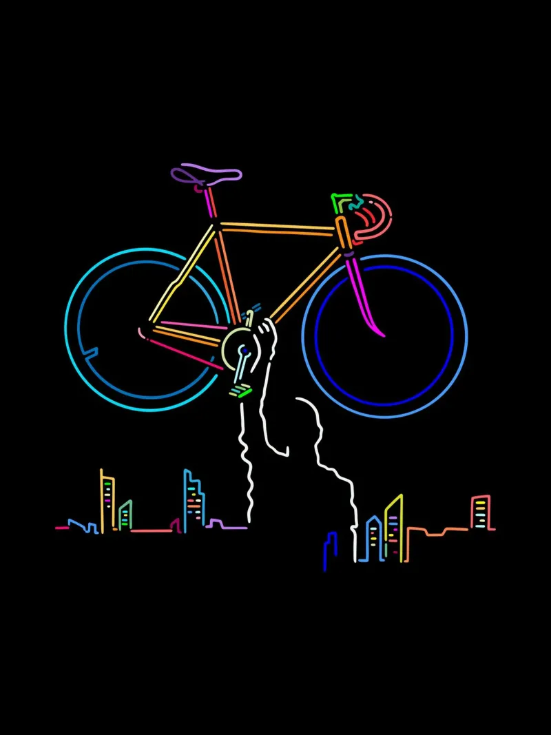 Neem de stad canvas met Baklijst van The Cyclist