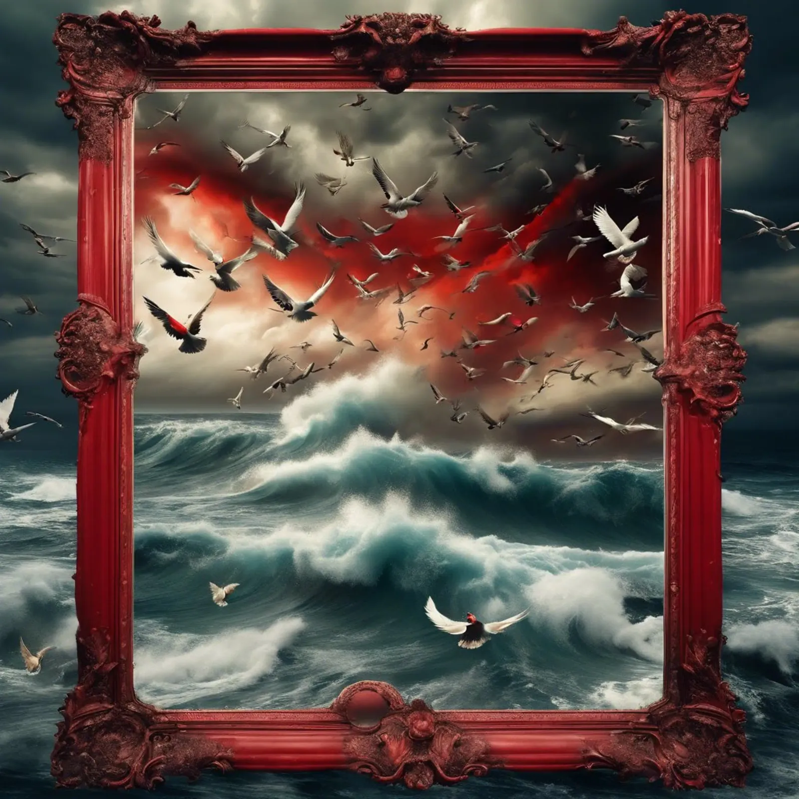stormy poster with plastic frame by kimmindmuse