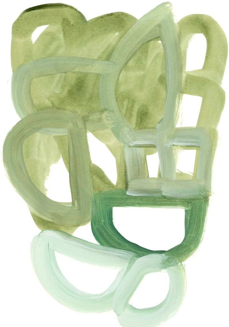 green abstract form plexiglass da IRIS LEHNHARDT FINE ART