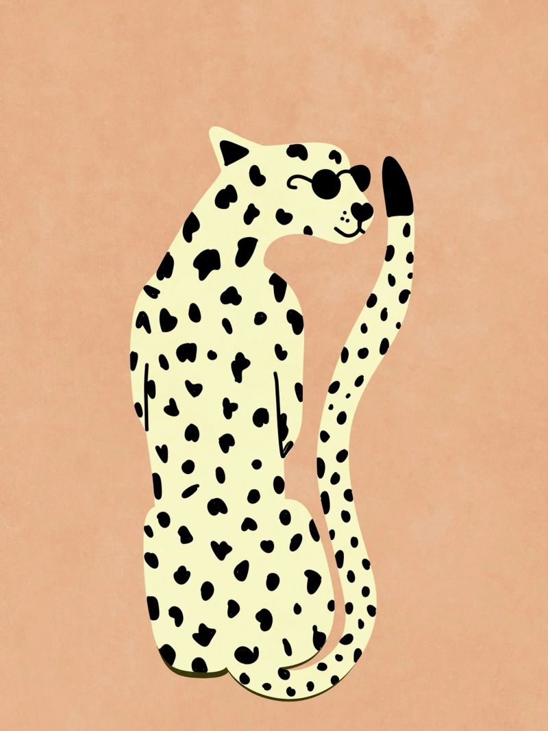 Kühler Leopard Poster von Illustration Raissa Oltmanns
