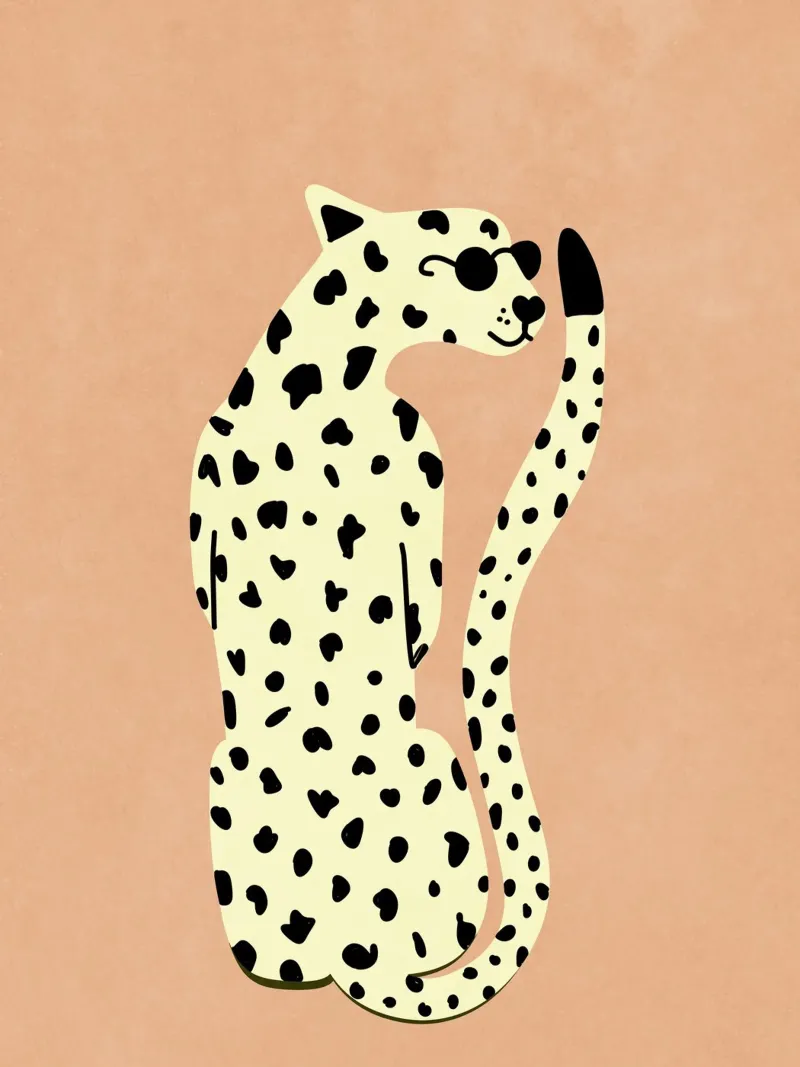 Leopardo più freddo pellicola backlit da Illustration Raissa Oltmanns