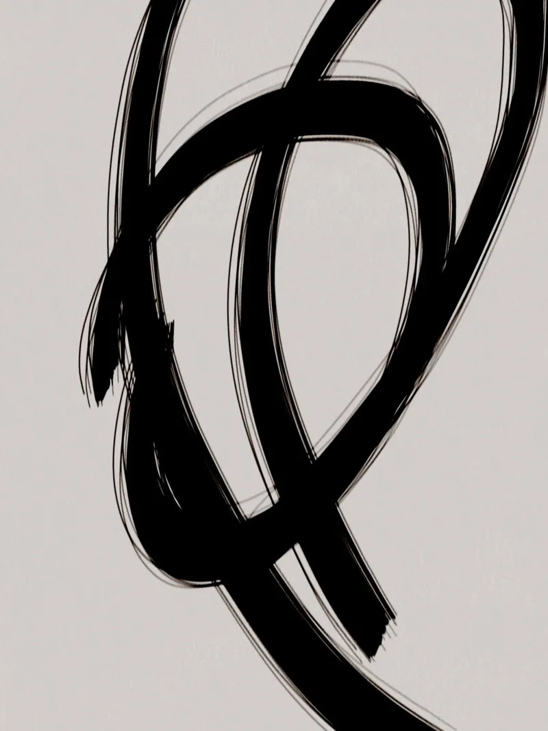 Strokes 3 | Minimal Black & Neutral Abstract plexiglass da sabidussi