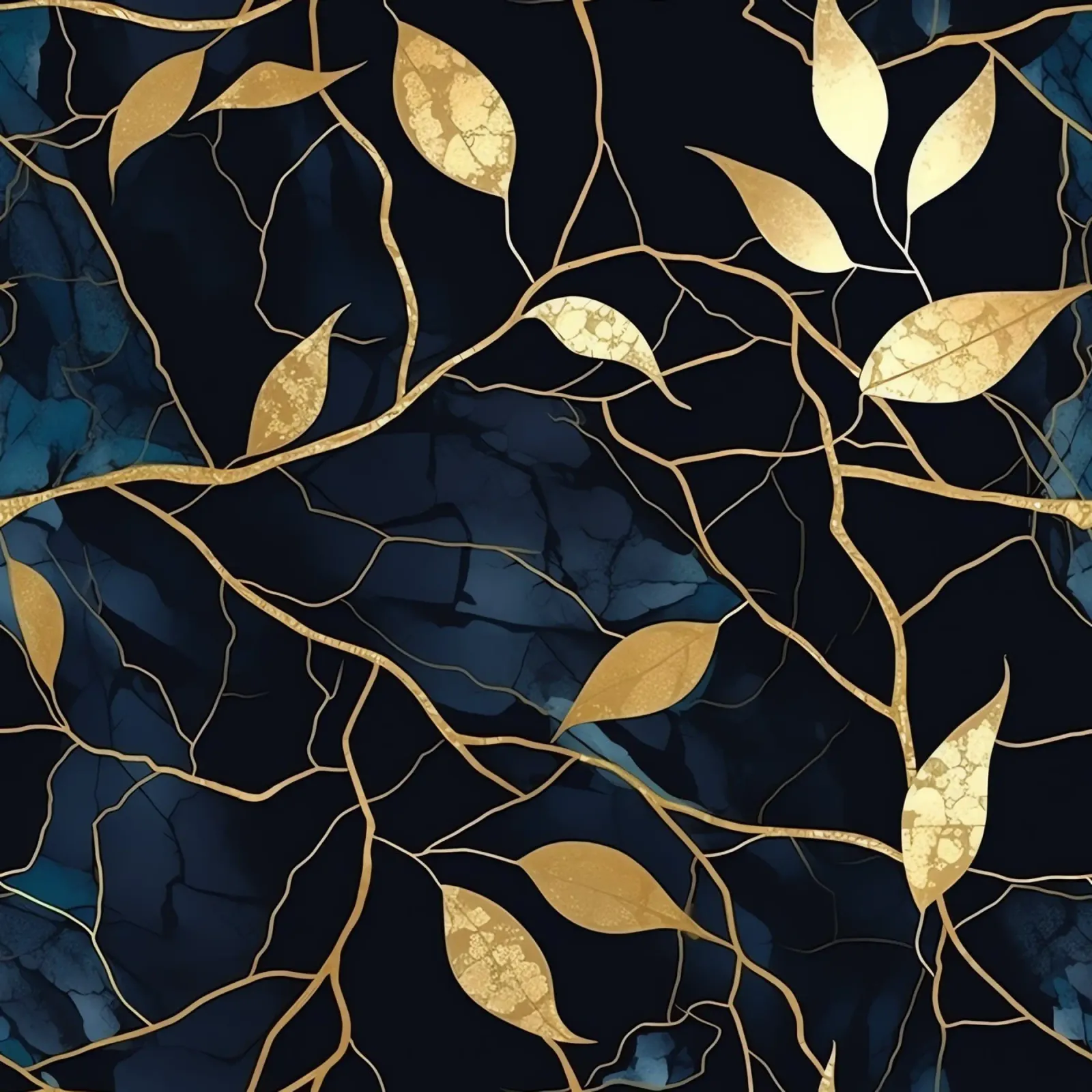 Art Kintsugi & feuilles d'or carta hahnemühle da Théïa's Fantasia World