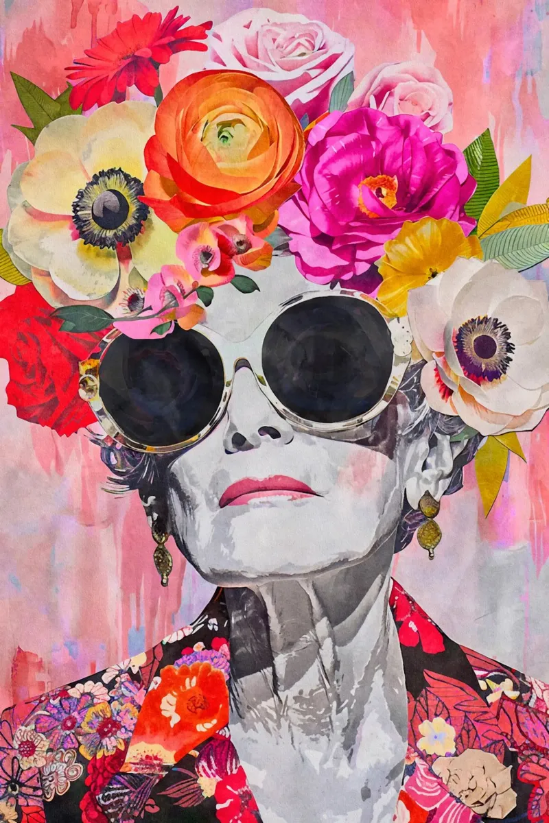 Grazia senza tempo Ritratto femminile iconico poster con telaio in legno da Andrea Haase Modern Home