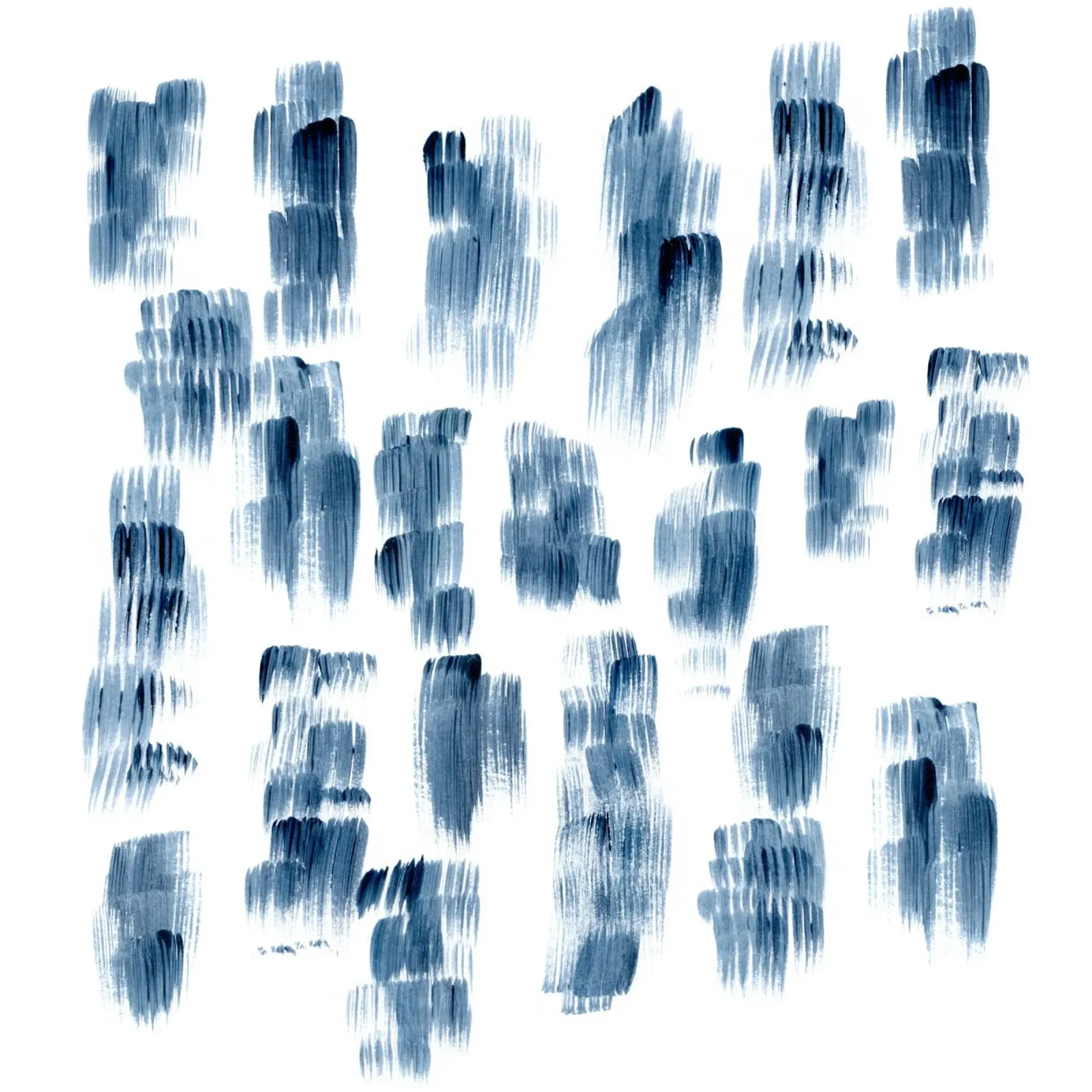 Indigo Brush Strokes | Meditative Abstract alluminio dibond da sabidussi