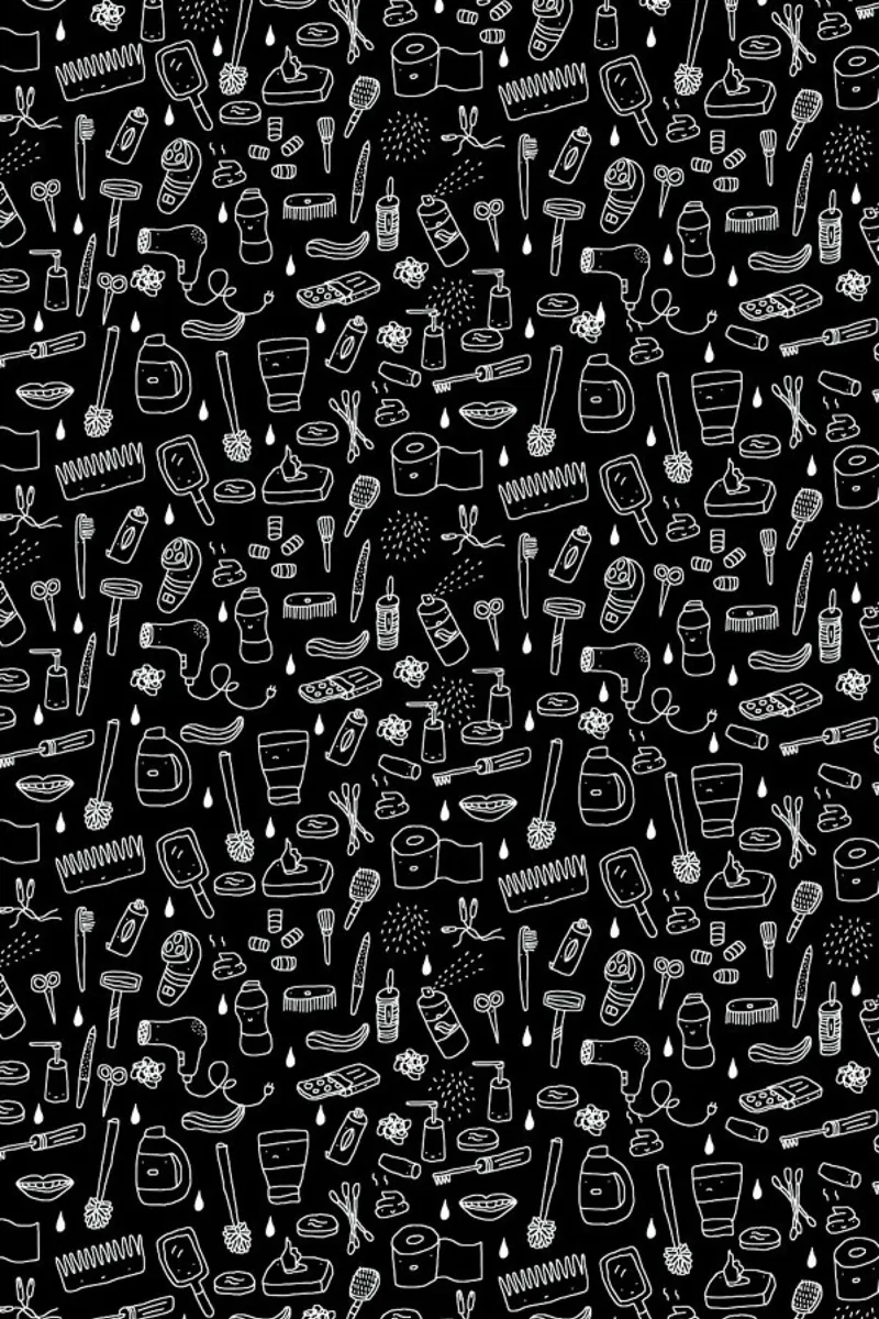 Shower Pattern (black) pellicola backlit da Herzette