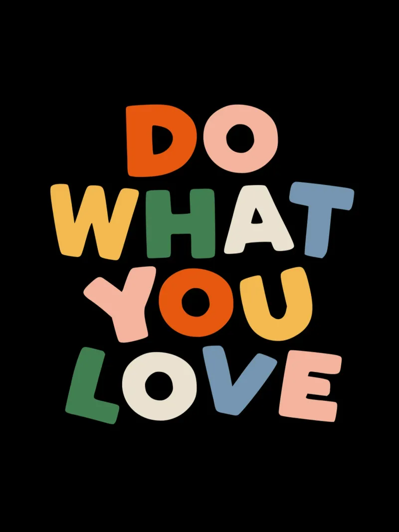Tun Sie, was Sie lieben Typografie Design Hahnemühle von THE MOTIVATED TYPE