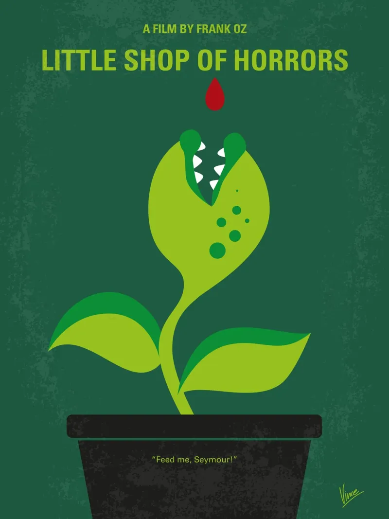 No611 My Little Shop of Horrors minimal movie poster plexiglass da Chungkong