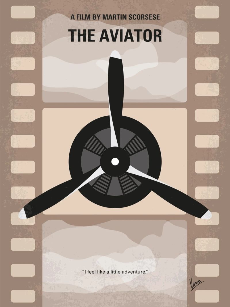 No618 My The Aviator minimal movie poster poster de Chungkong