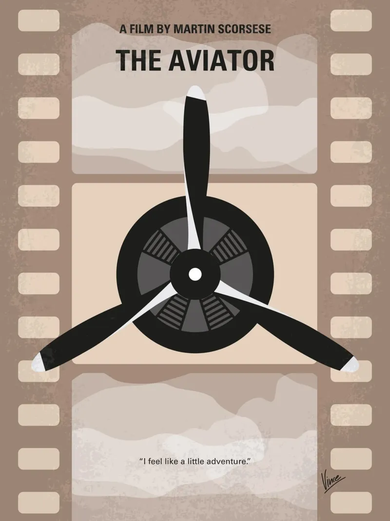 No618 My The Aviator minimal movie poster poster da Chungkong