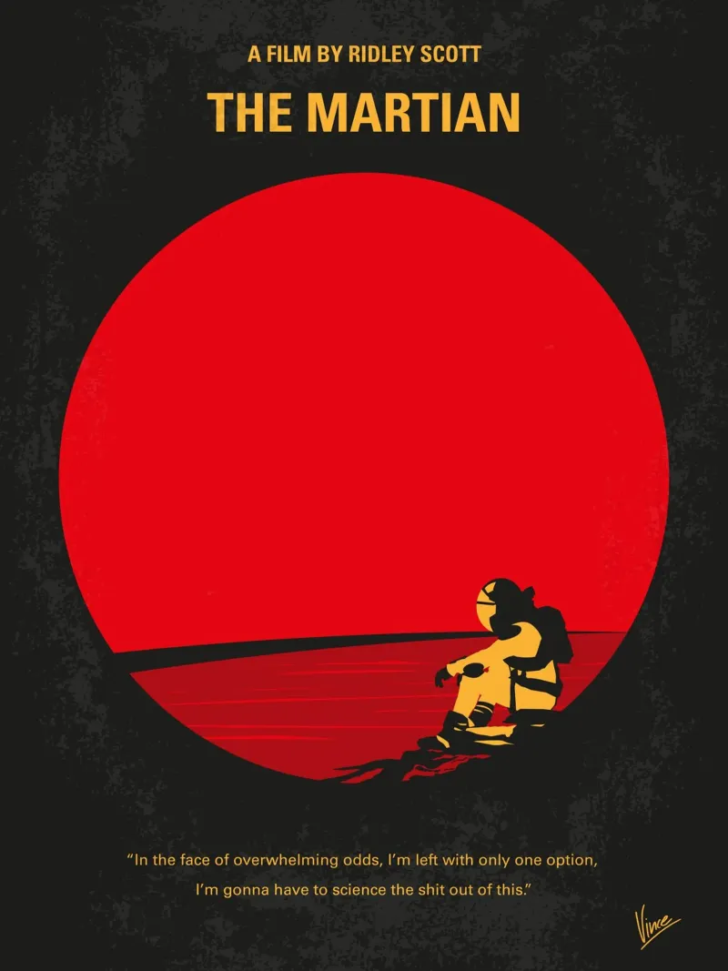 No620 My The Martian minimal movie poster carta hahnemühle da Chungkong