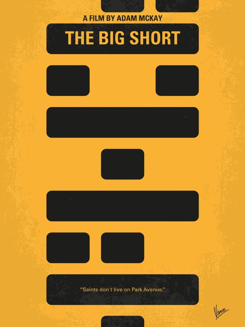No622 My The Big Short minimal movie poster poster de Chungkong