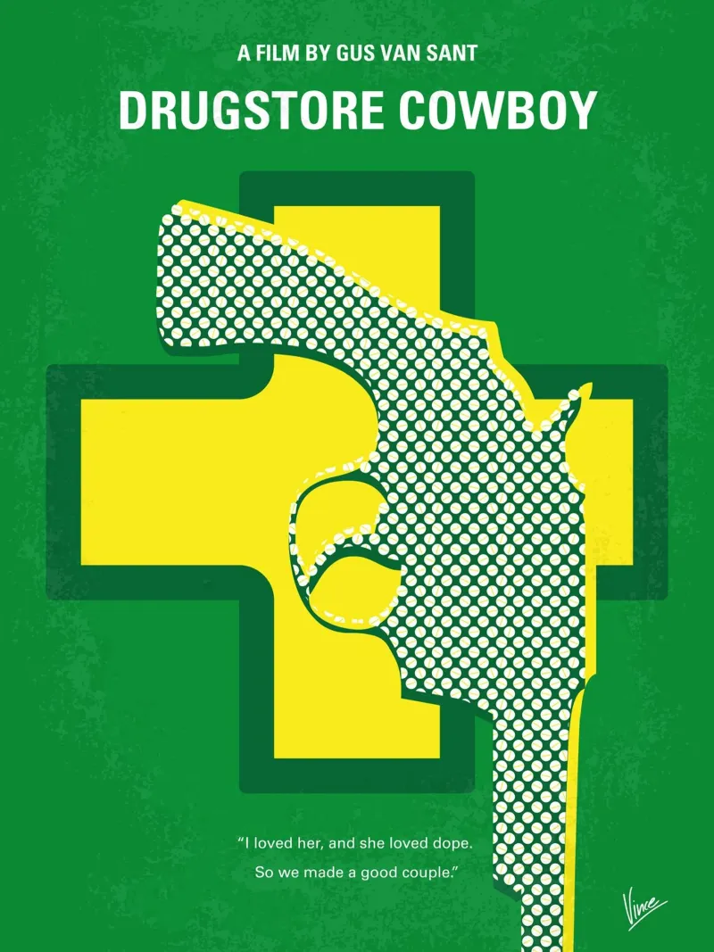 No628 My Drugstore Cowboy minimal movie poster poster da Chungkong