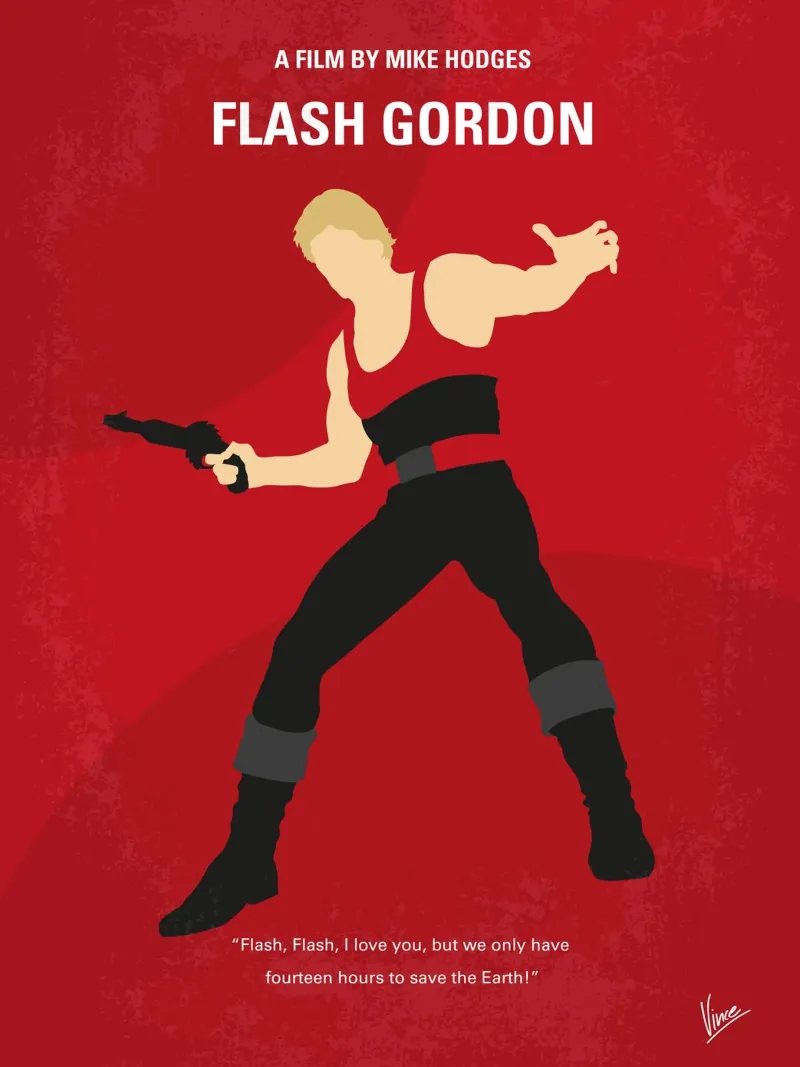 No632 My Flash Gordon minimal movie poster carta hahnemühle da Chungkong