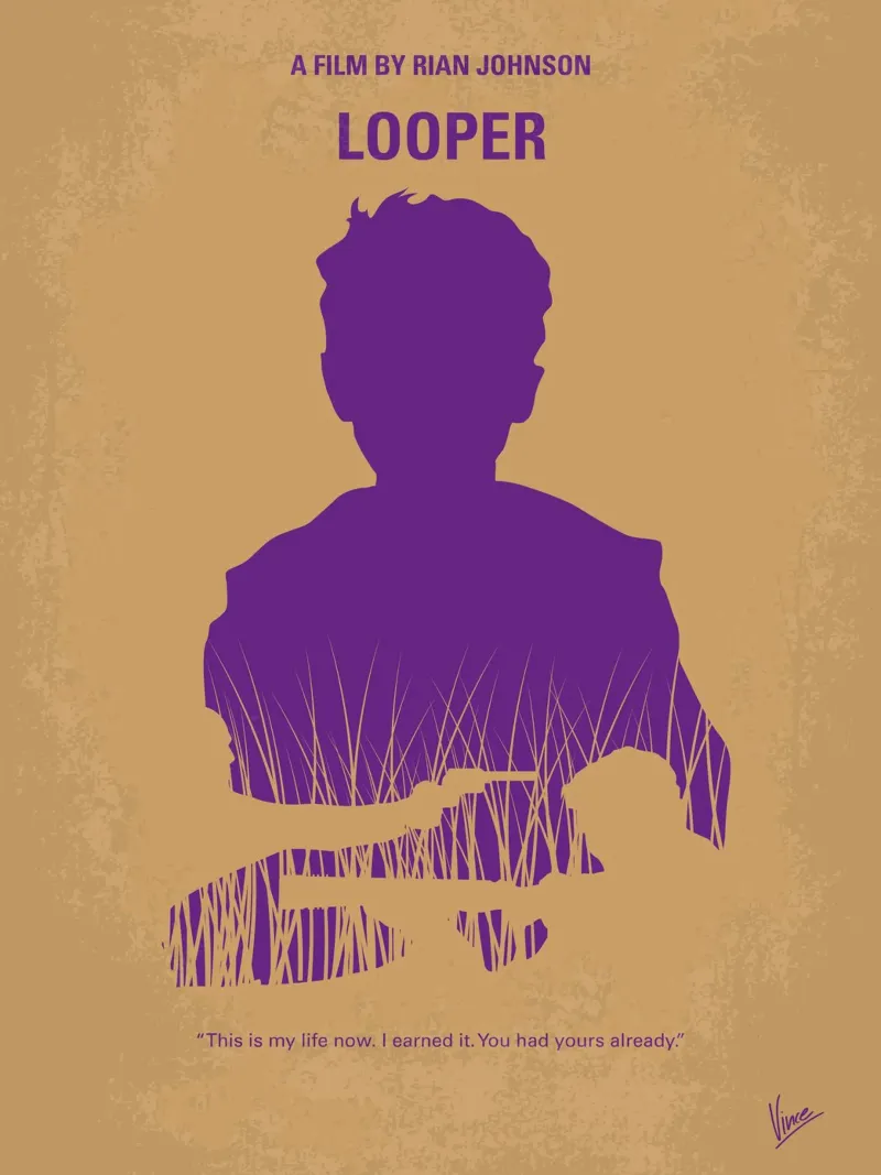 No636 My Looper minimal movie poster poster da Chungkong