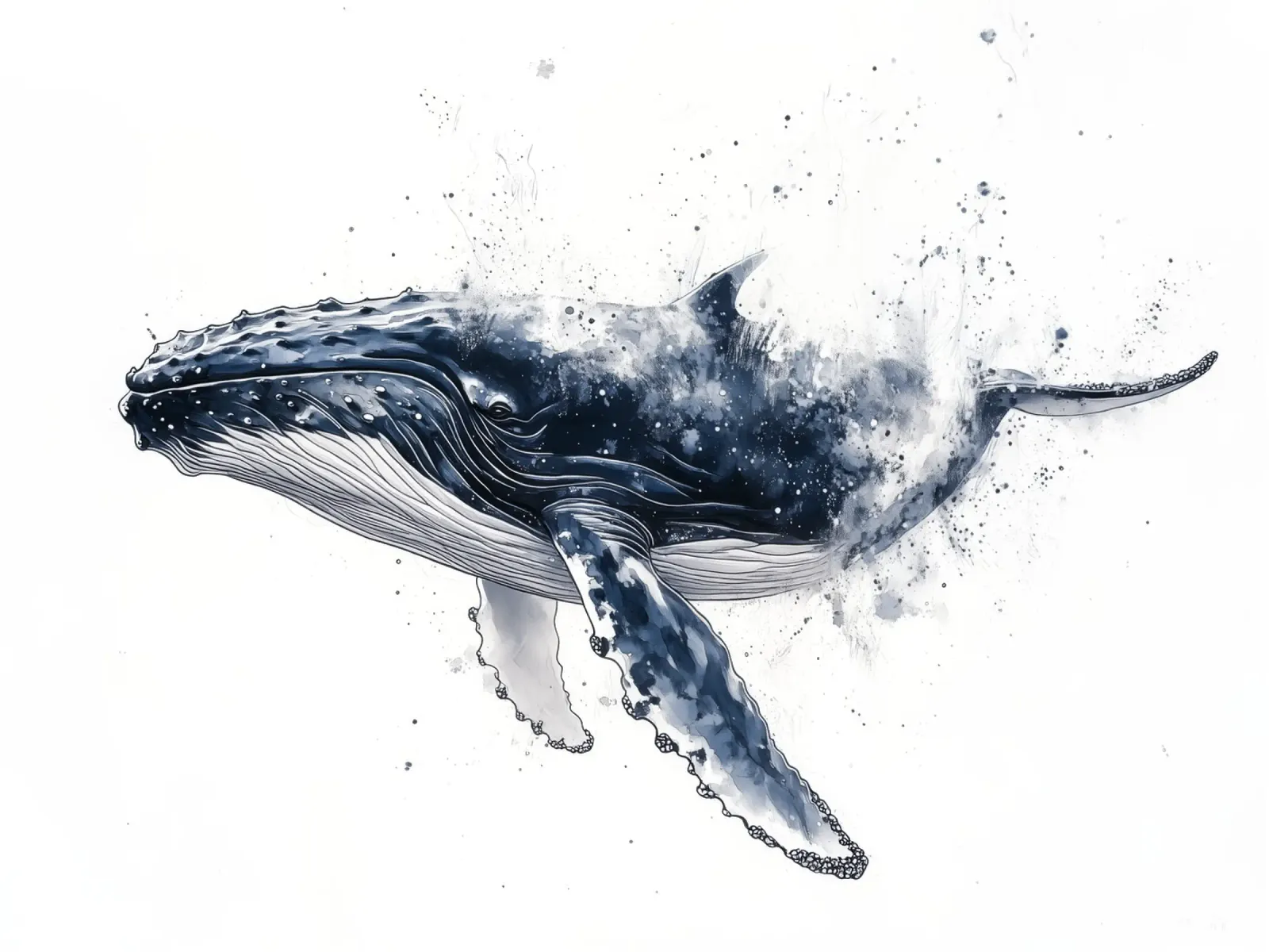 Ballena abstracta hahnemühle de Katja Stehle Design