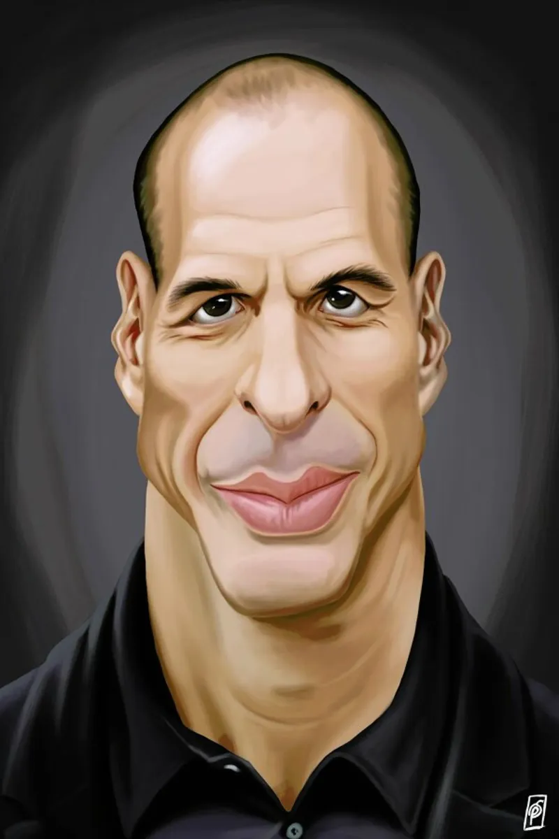 Yanis Varoufakis forex-plaat van Rob Art | Illustration