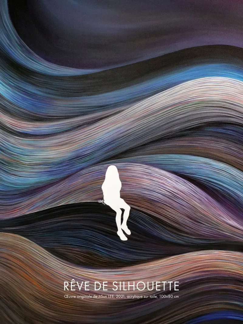 Rêve de Silhouette - 1 poster con telaio in plastica da artleejisun