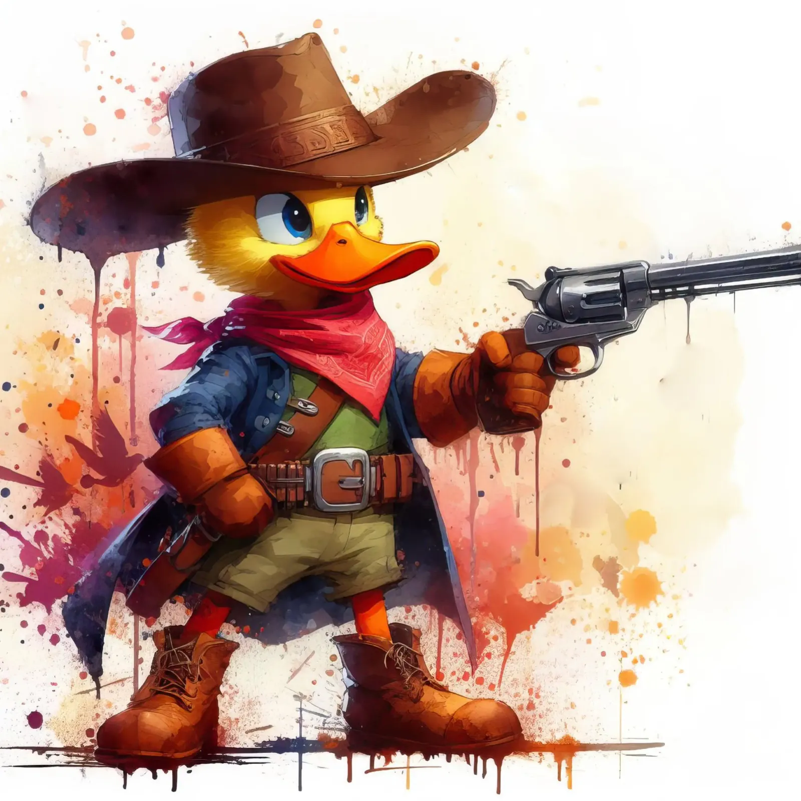 The Gunslinger Duck forex plate by 🎁 ARTVI-SHOP