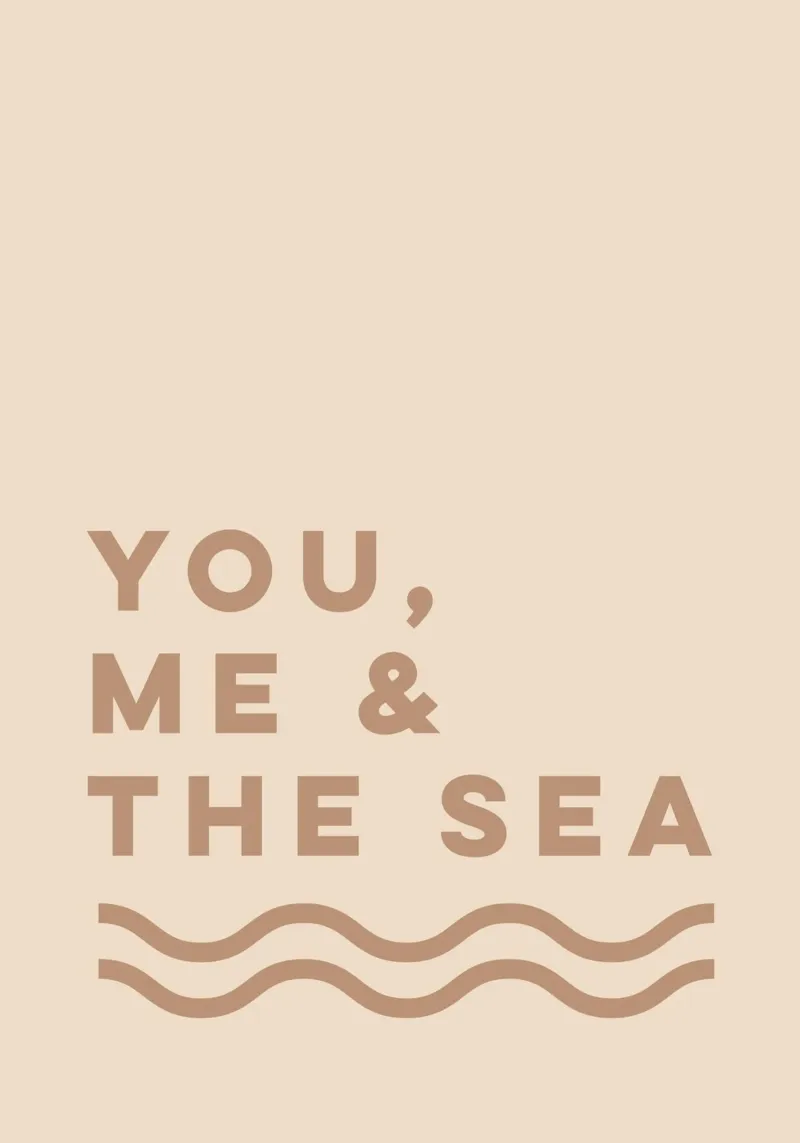 You, Me & The Sea poster with aluminum frame by The Native State