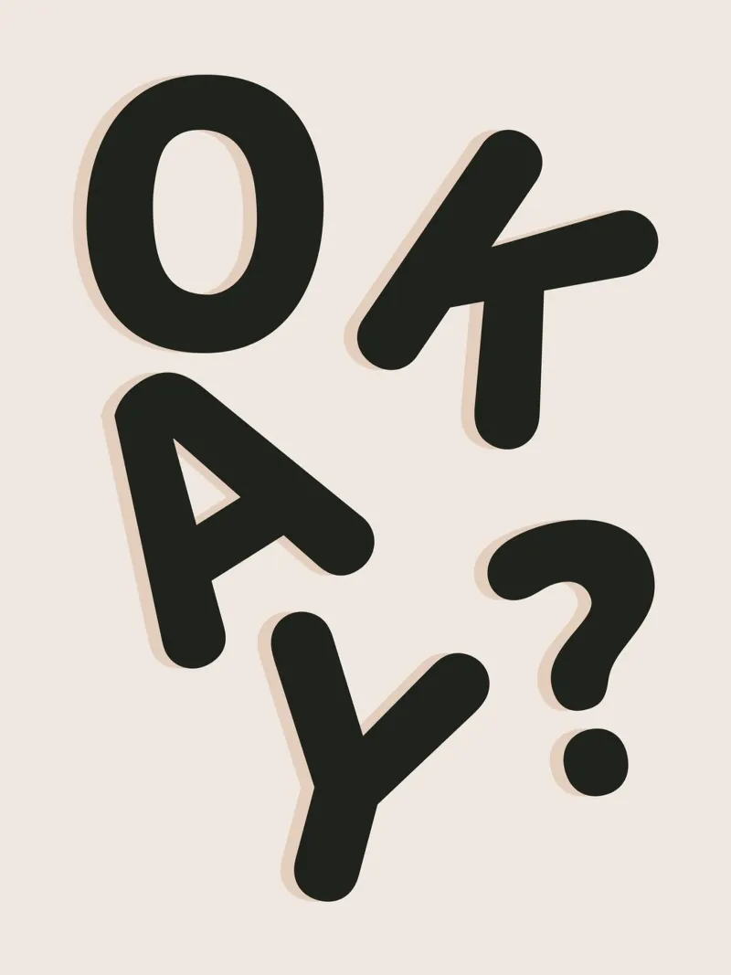 Okay? poster with plastic frame by The Native State