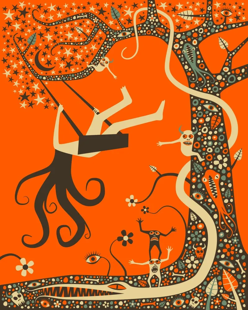 Il reietto poster con telaio in plastica da Jazzberry Blue