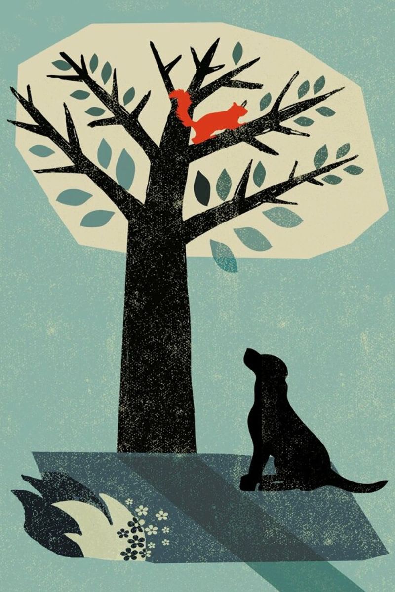 Dog and Squirrel poster by Rocket68