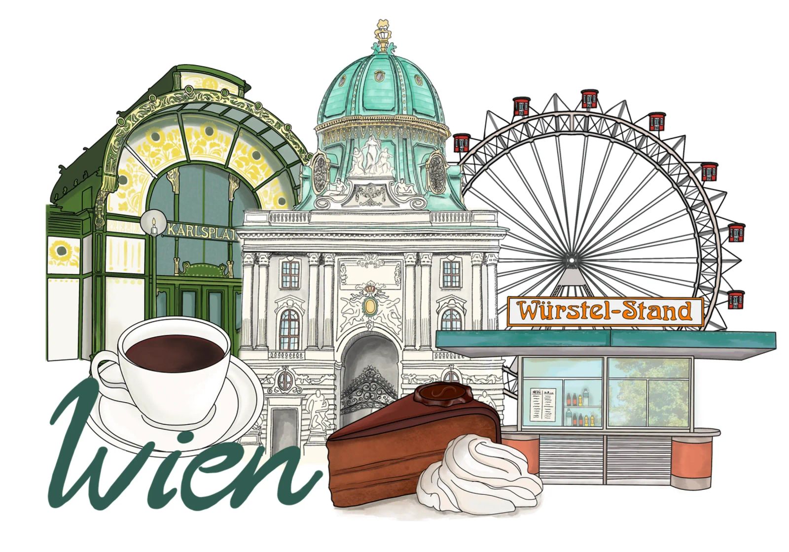 Best of Wien Poster von Claudiabrueggen